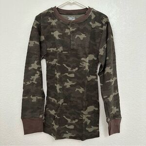 NWOT Joe Boxer Men’s Camouflage Thermal‎ Henley